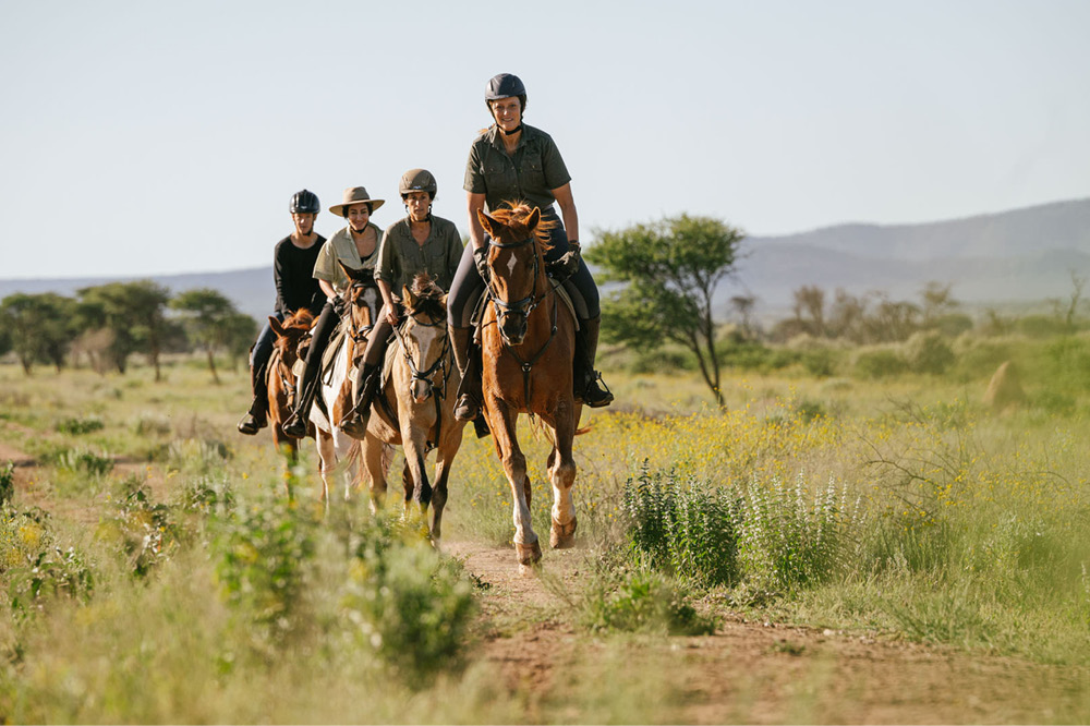 Horse riding in Namibia